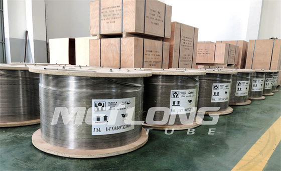 ASTM A269 স্টেইনলেস স্টিল কয়েলড টিউবিং কেমিক্যাল ইনজেকশন লাইন 3/8 '' OD X 0.065 '' WT