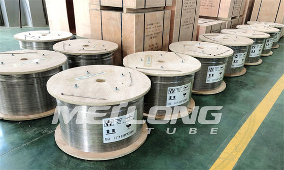 3 / 8 '' Od X 0.065 '' Wt জিওথার্মাল টিউবিং ডাউনহোল ইনজেকশন লাইন কুন্ডলীকৃত ধাতু