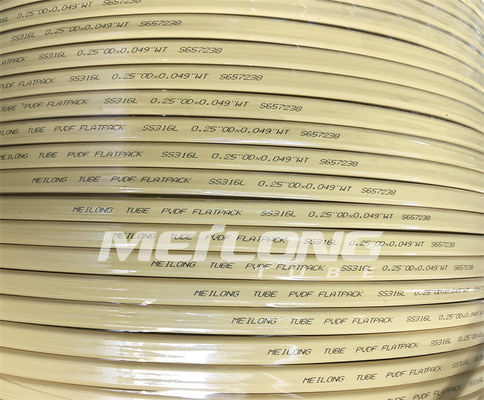 PVDF এনক্যাপসুলেটেড স্টেইনলেস স্টিল ক্যাপিলারি টিউব ফ্ল্যাটপ্যাক নিচের গর্তের জন্য