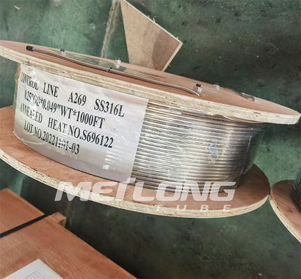 নিকেল অ্যালয় ক্যাপিলারি লাইন ASTM A269 12000 মিটার কৈশিক কয়েলড জিওথার্মাল টিউবিং