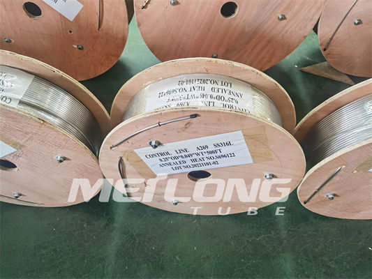 নিকেল অ্যালয় ক্যাপিলারি লাইন ASTM A269 12000 মিটার কৈশিক কয়েলড জিওথার্মাল টিউবিং