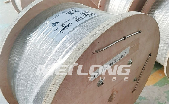 ক্লিন ব্রাইট ক্যাপিলারি কয়েলড টিউবিং 10000Psi 1 4 স্টেইনলেস স্টীল টিউবিং কয়েল