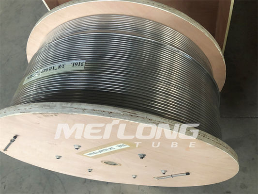 316L কয়েলড স্টেইনলেস স্টীল কয়েলড টিউবিং 10000Psi
