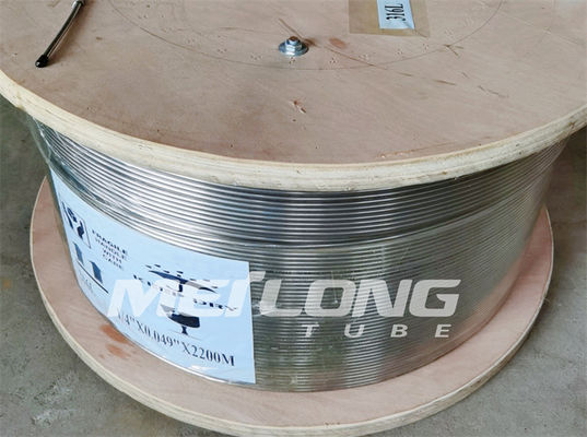 ASTM A789 অ্যানিলেড হাইড্রোলিক কন্ট্রোল লাইন 1 2 ডাউনহোলের জন্য স্টেইনলেস কয়েল টিউবিং