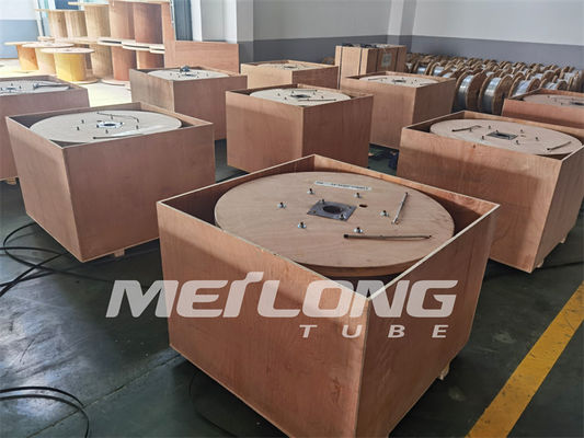 ASTM B423 নিকেল অ্যালয় টিউবিং ইনকোলয় 825 কেমিক্যাল ইনজেকশন লাইন হাইড্রোস্ট্যাটিক পরীক্ষা করা হয়েছে